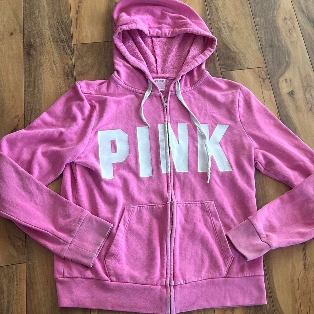 Pink victorias secret y2k zip up